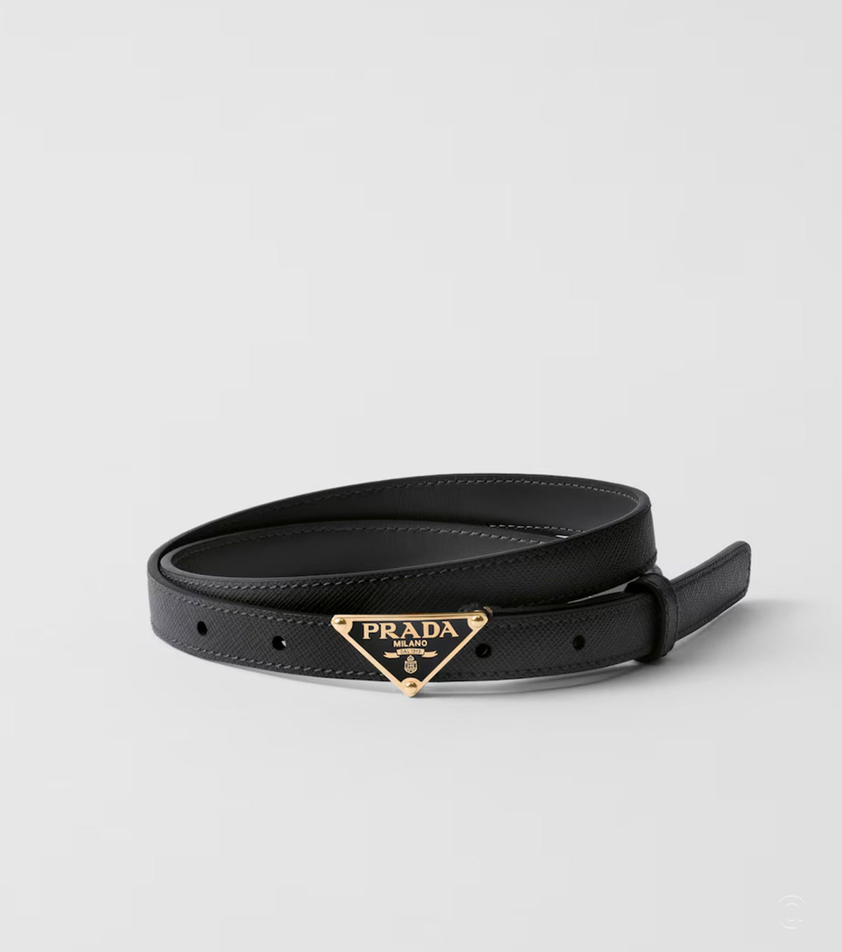 Saffiano leather belt
