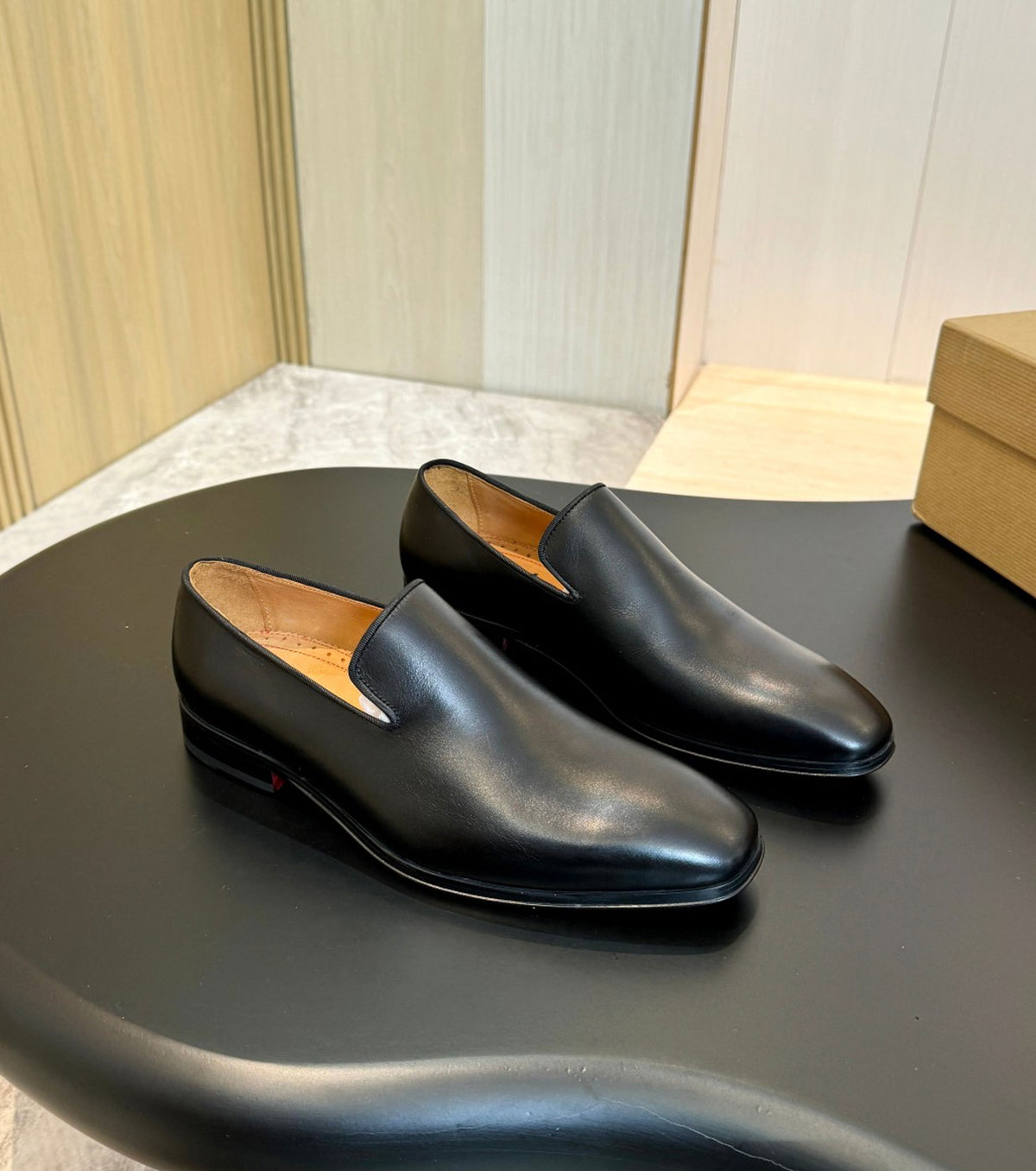 Leather loafers