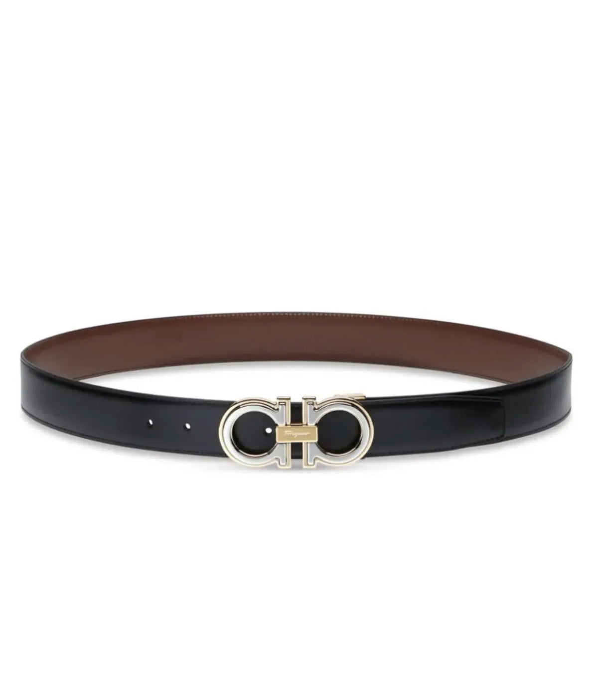 Reversible and adjustable Gancini belt