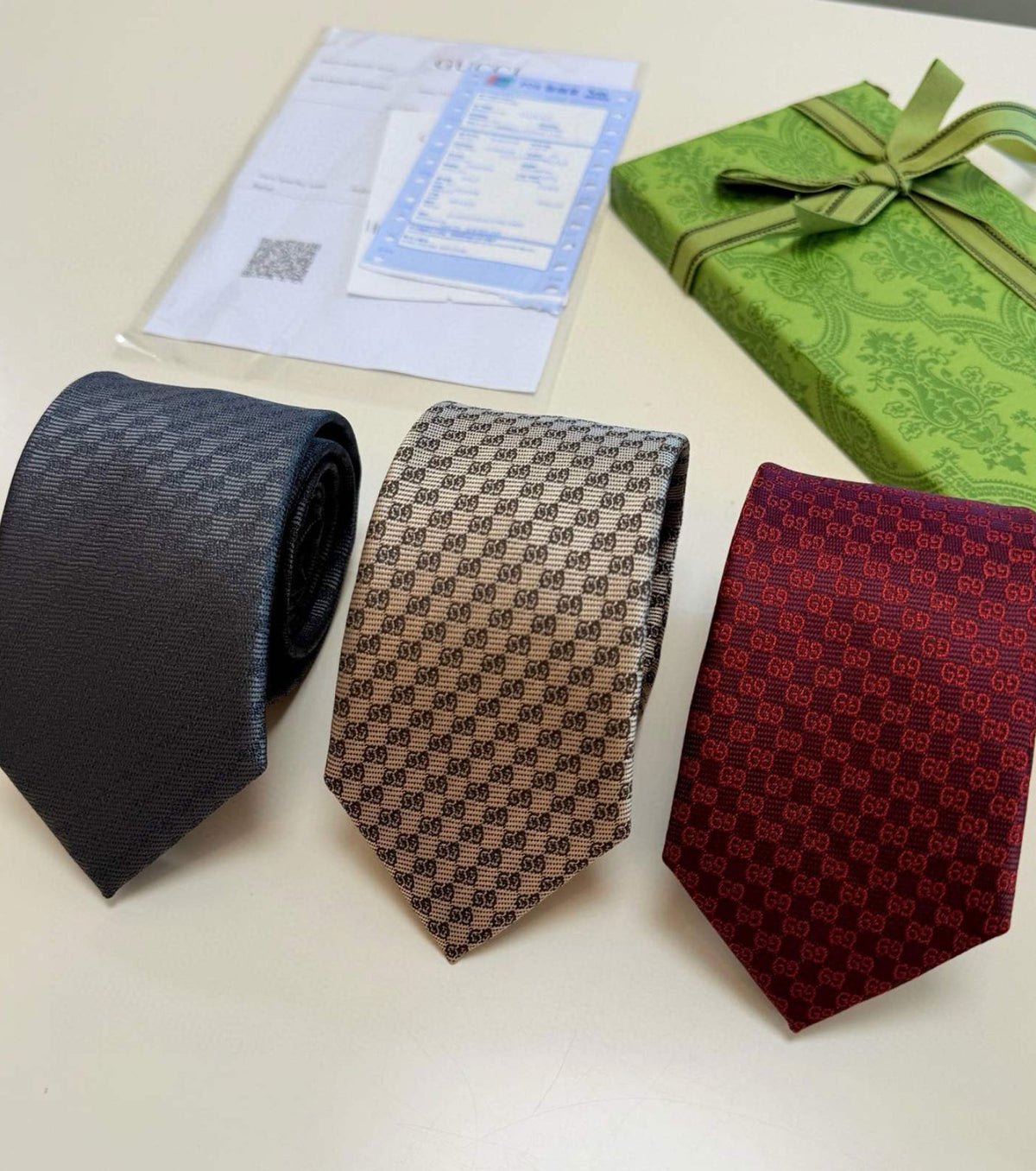 GG копринена жакардова вратовръзка GG