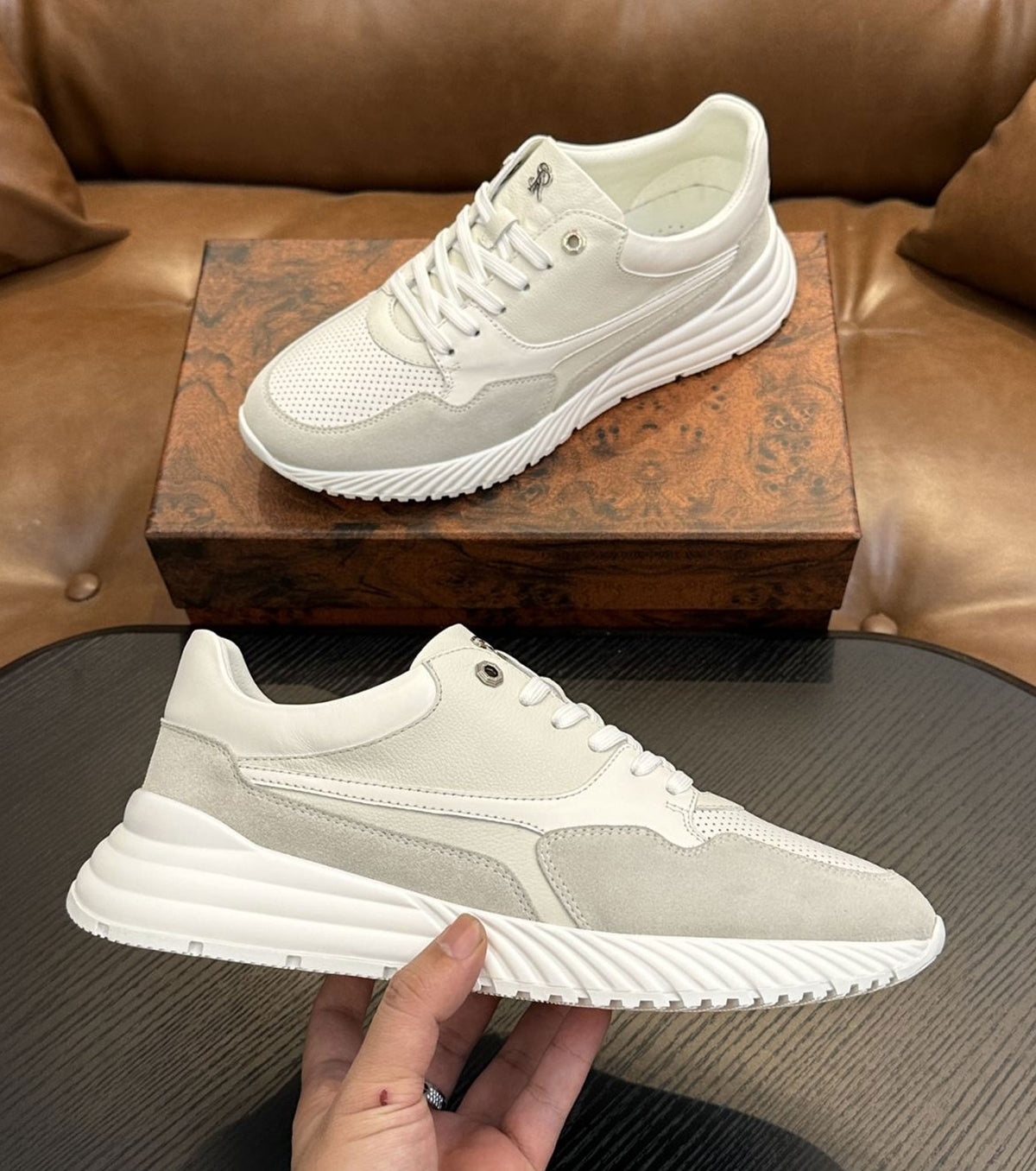 Кожени маратонки