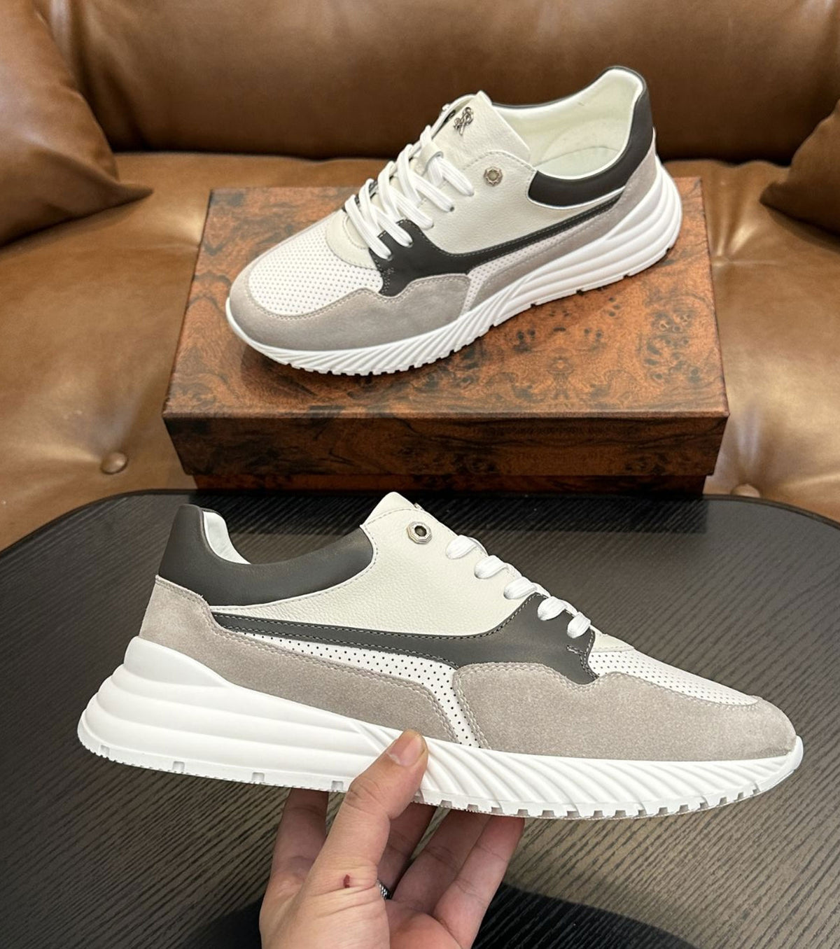 Кожени маратонки