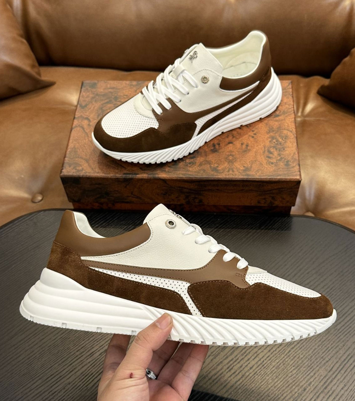 Кожени маратонки