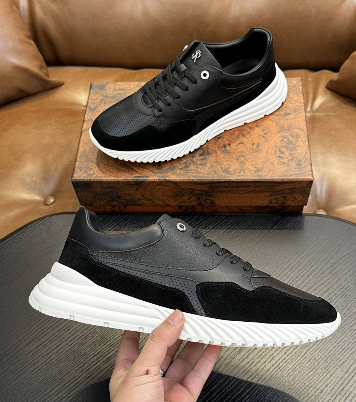 Кожени маратонки