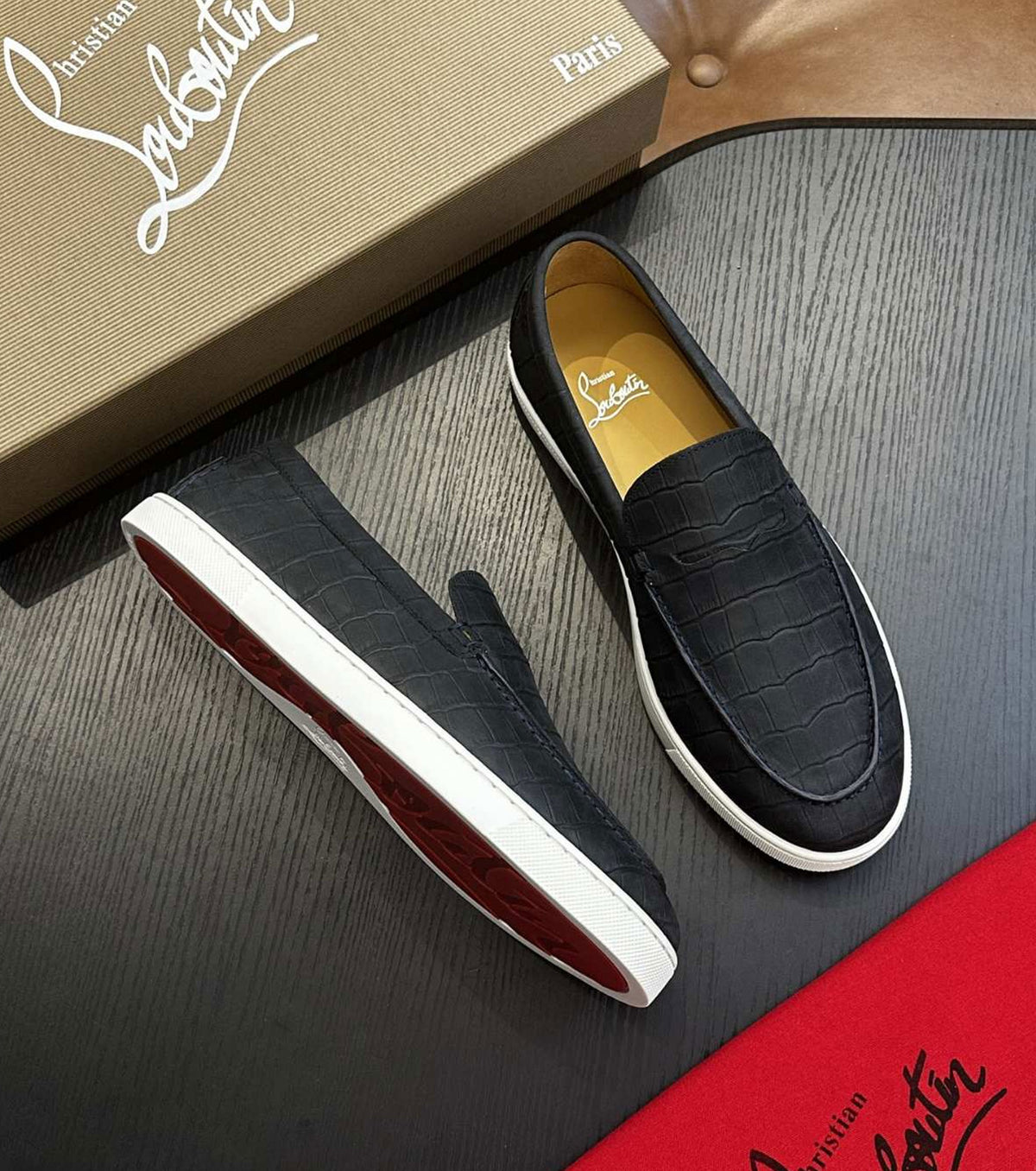 Leather loafers