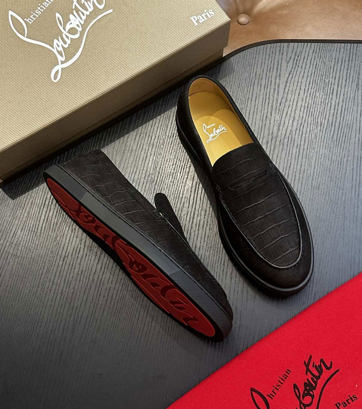 Leather loafers