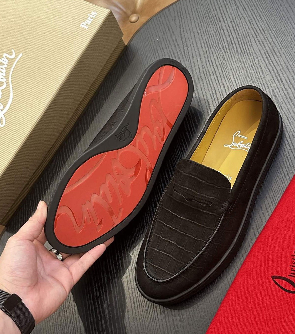 Leather loafers