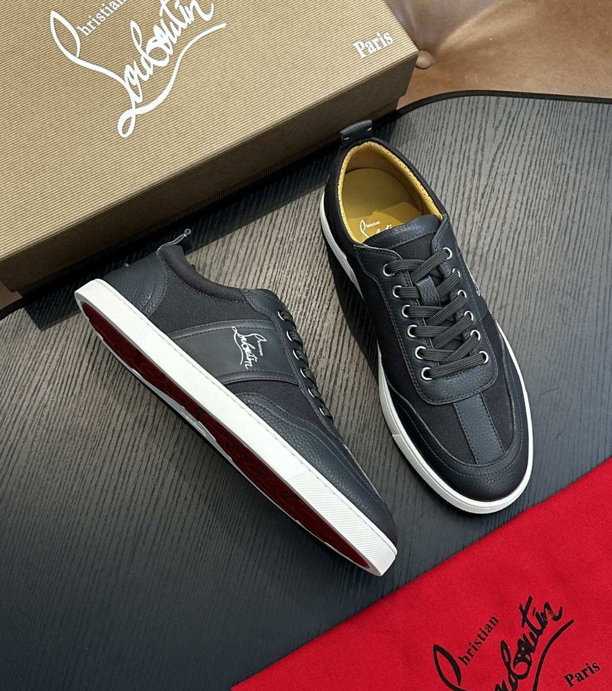 Leather sneakers