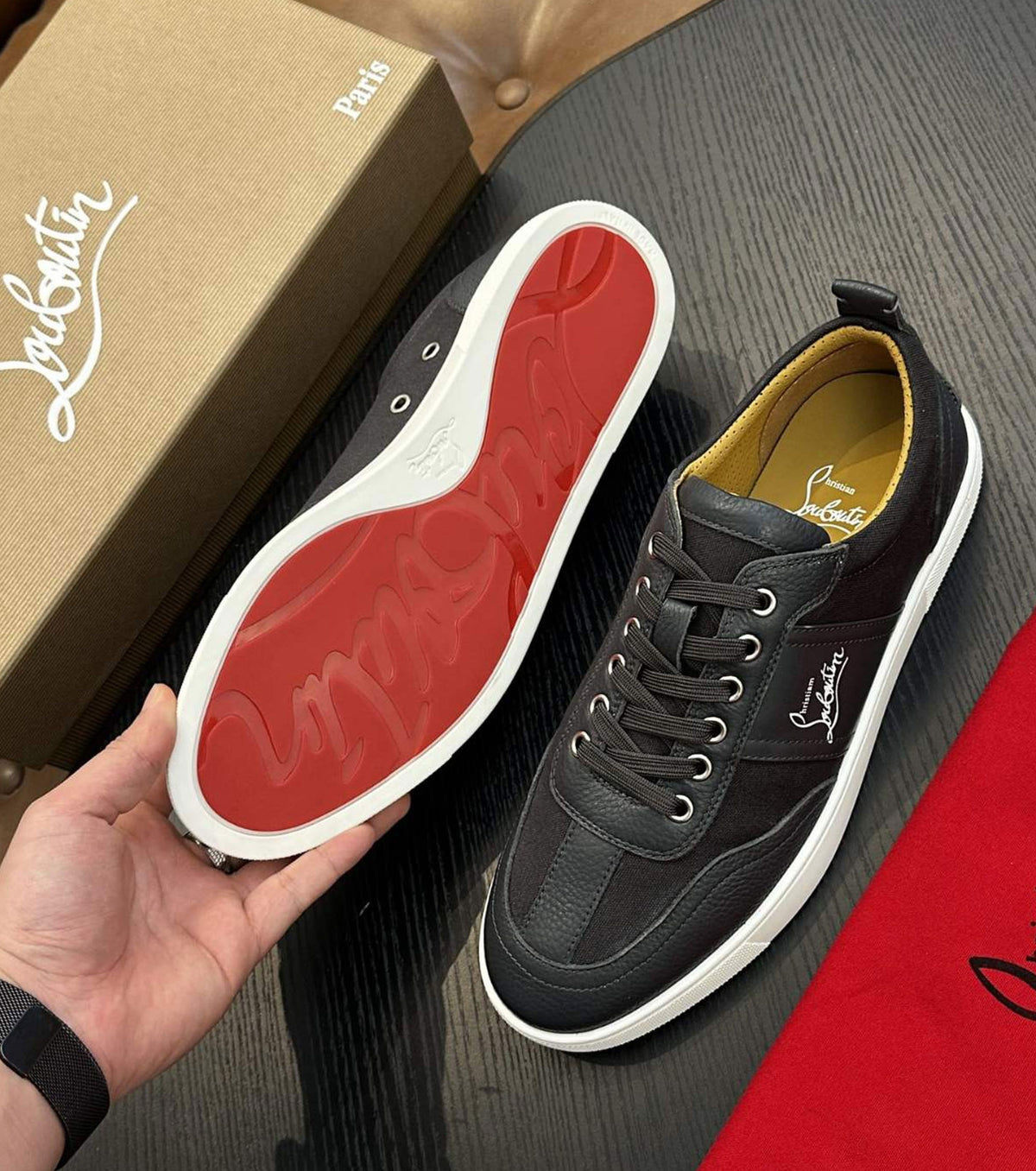 Leather sneakers