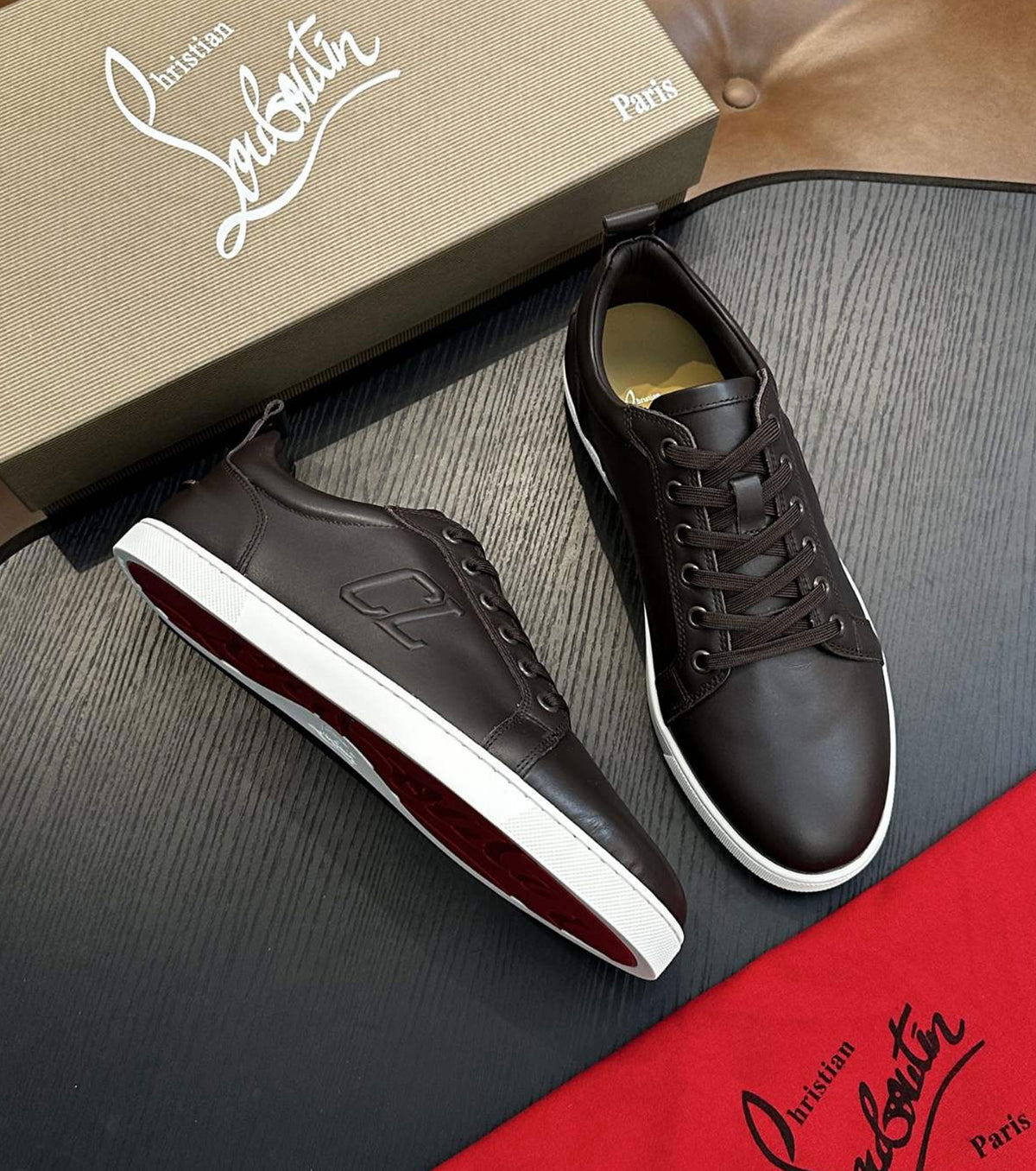 Leather sneakers
