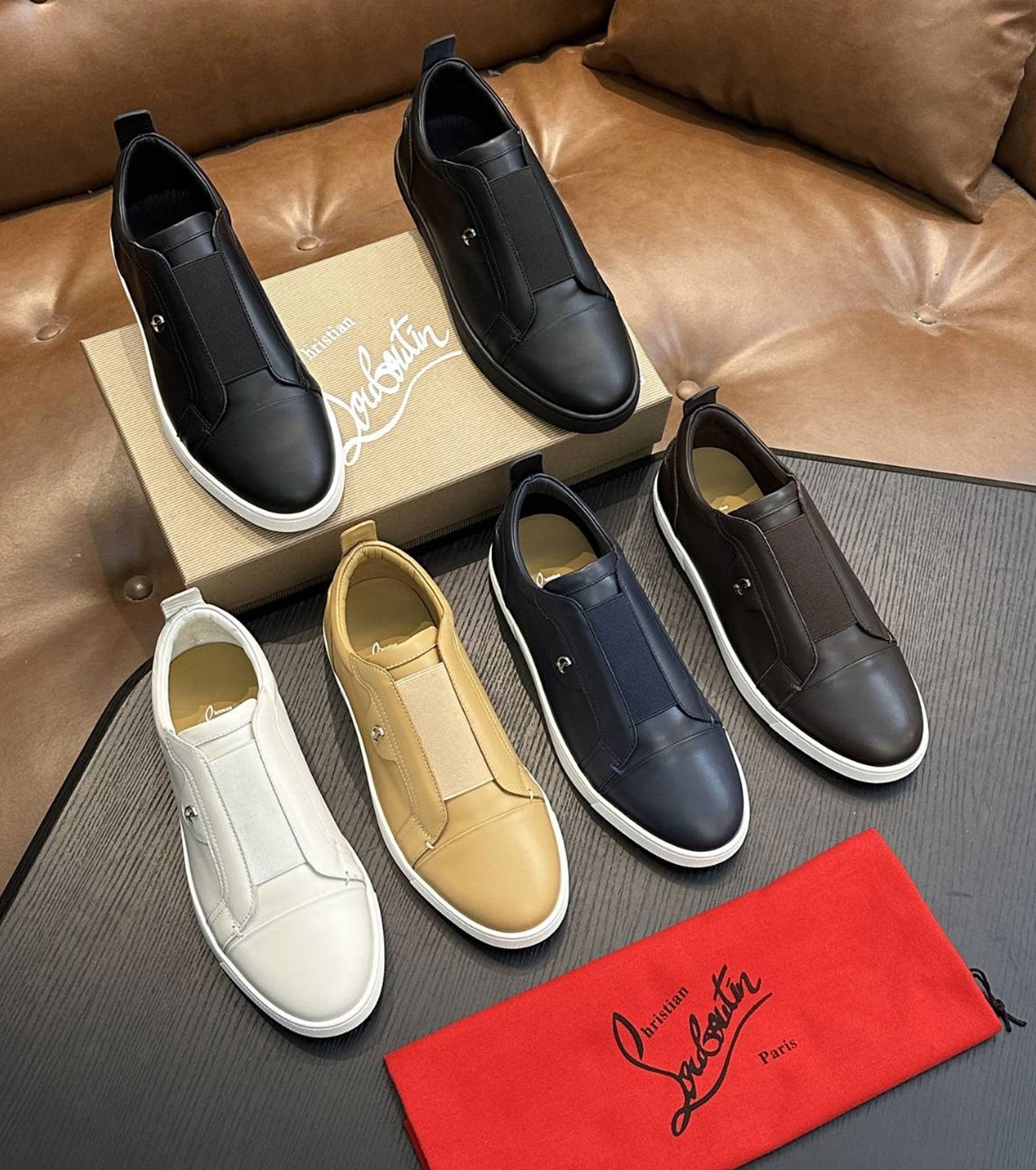 Leather sneakers