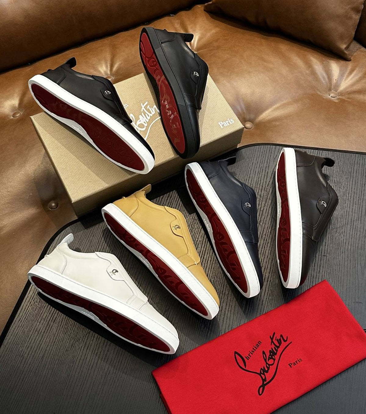 Leather sneakers