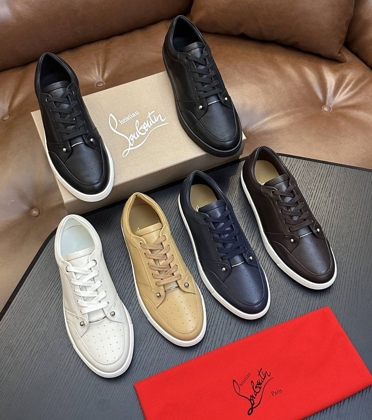 Leather sneakers
