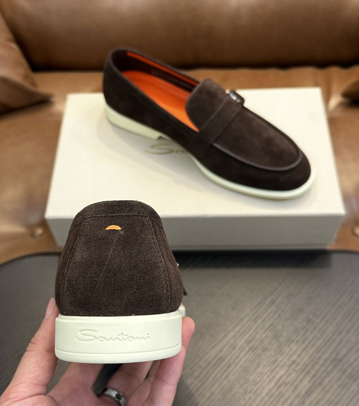 Suede loafer