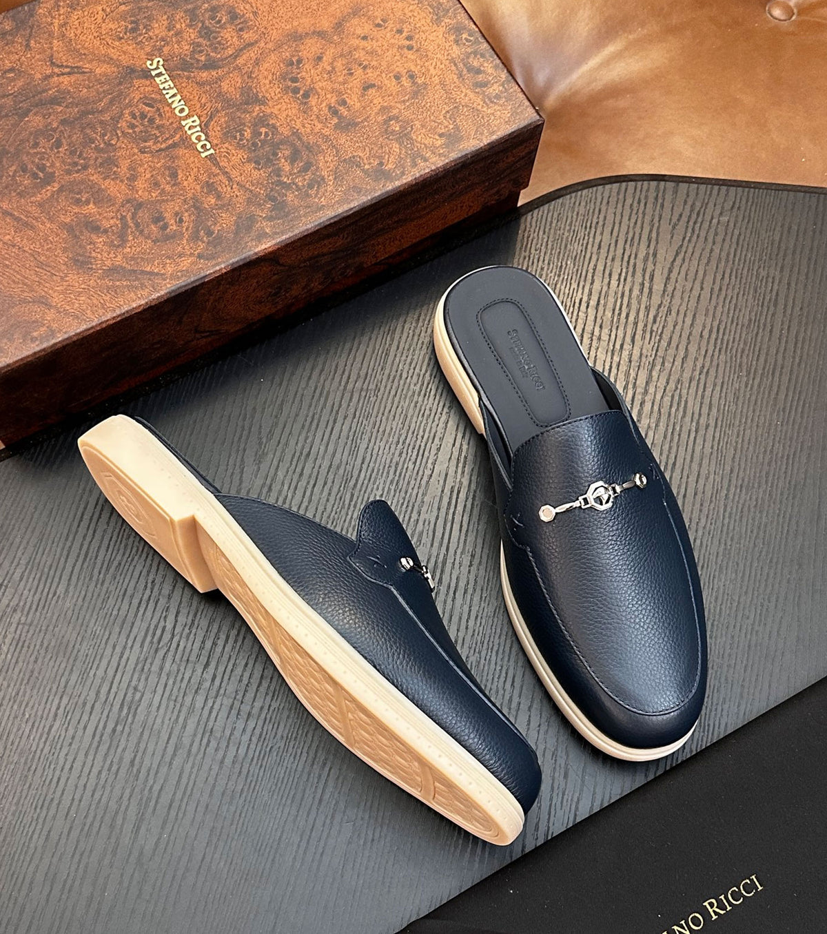 Leather loafers