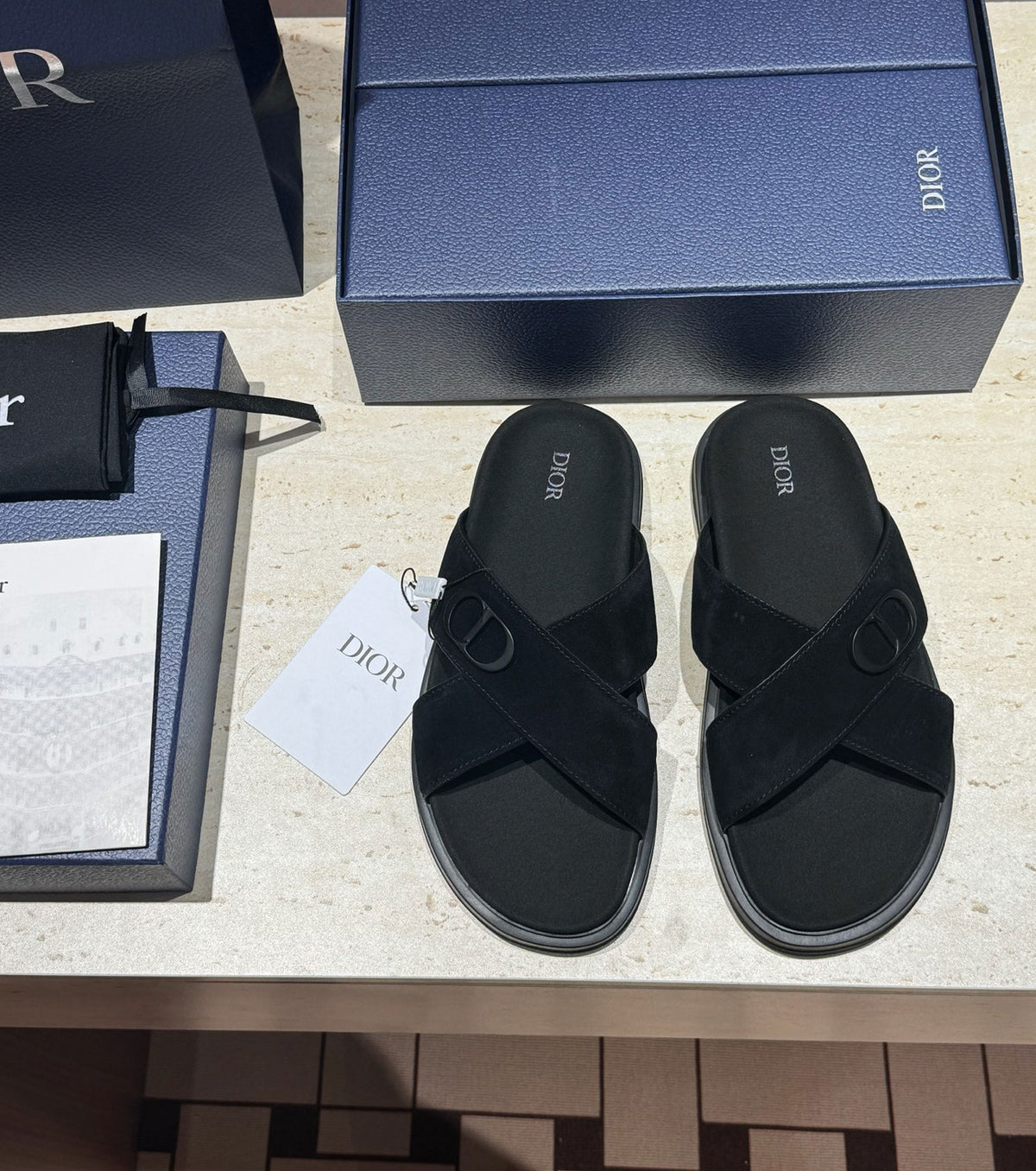 Suede sandal
