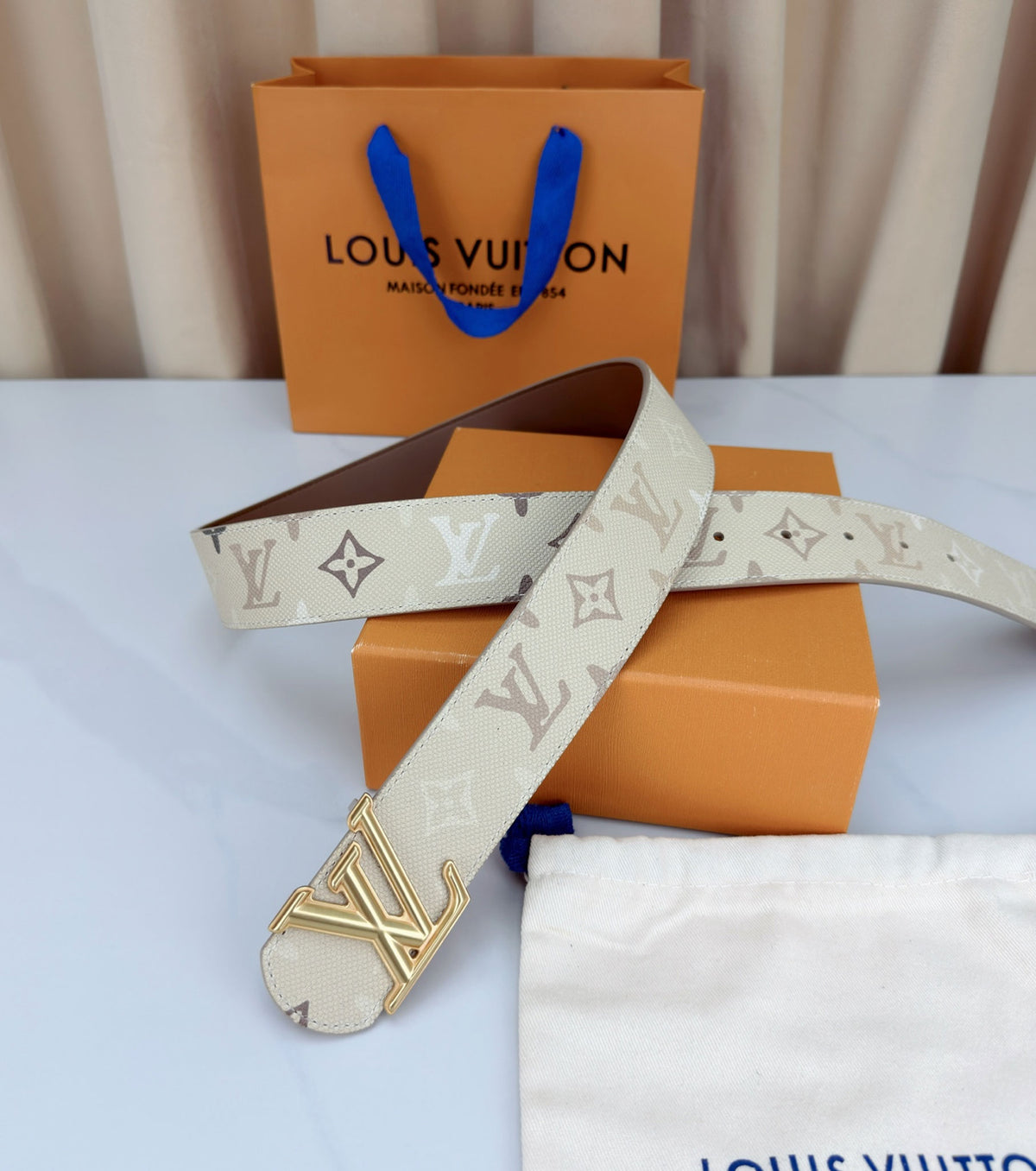Monogram Leather Belt