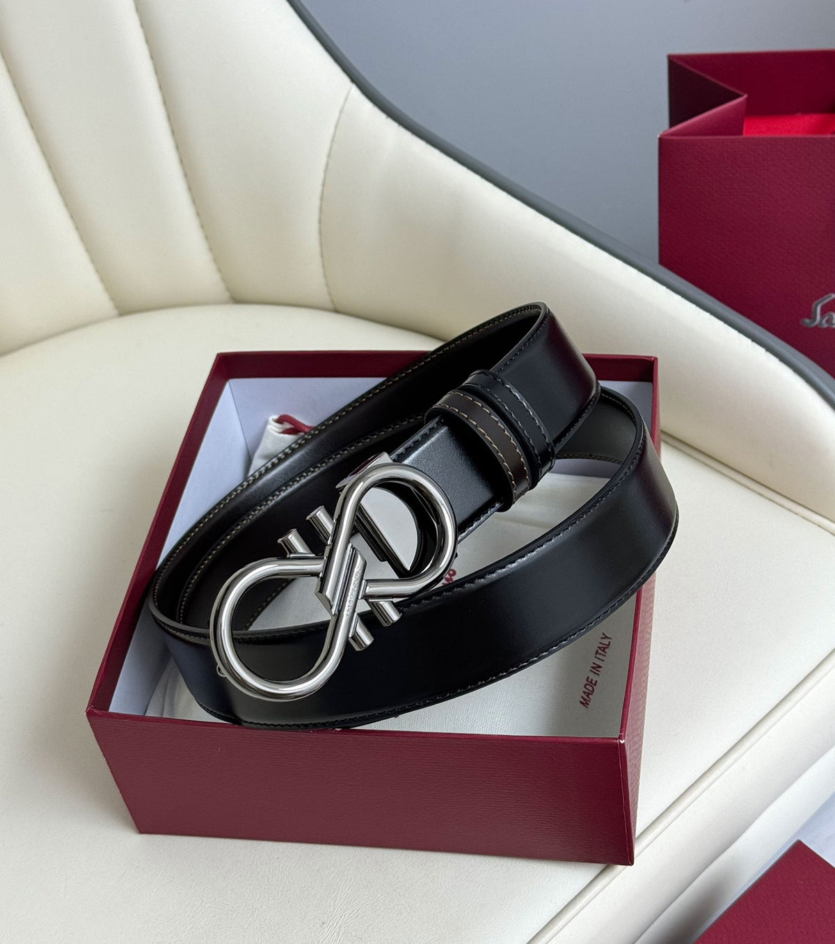 Reversible leather Belt