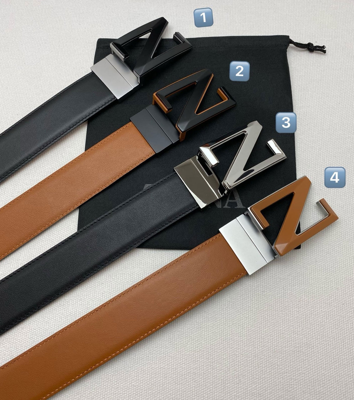 Reversible leather Belt