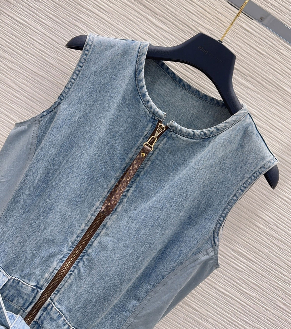 Utility Pocket Washed Denim Dress