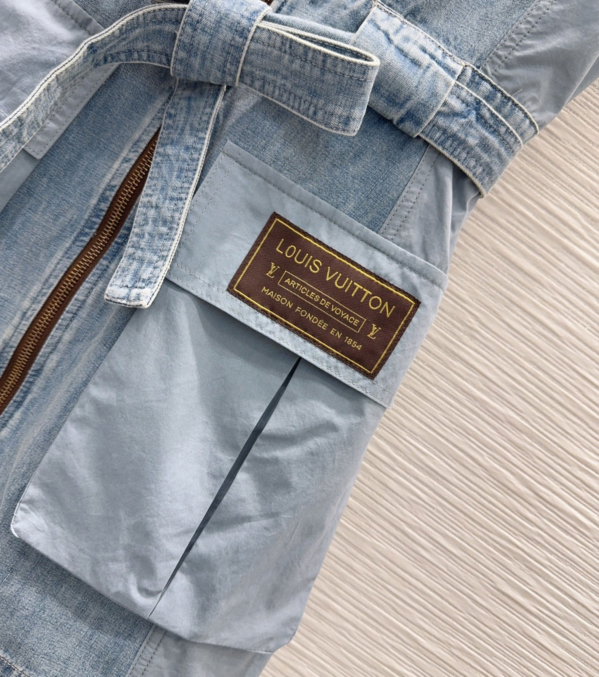 Utility Pocket Washed Denim Dress