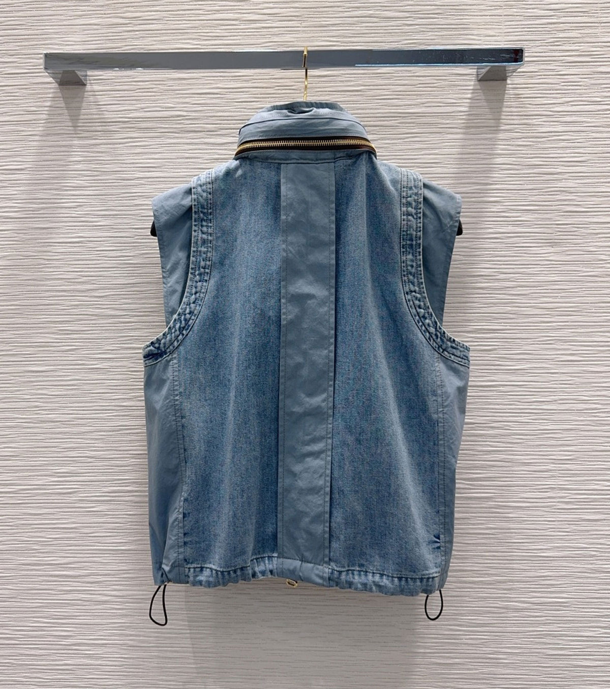 Washed Denim Utility Gilet