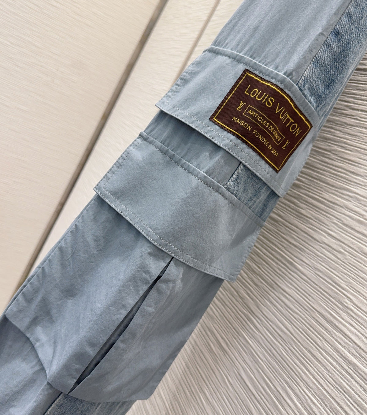 Utility Pocket Washed Denim Jeans