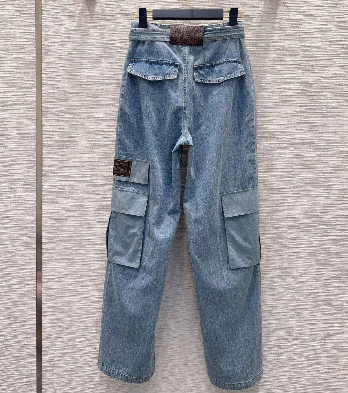 Utility Pocket Washed Denim Jeans