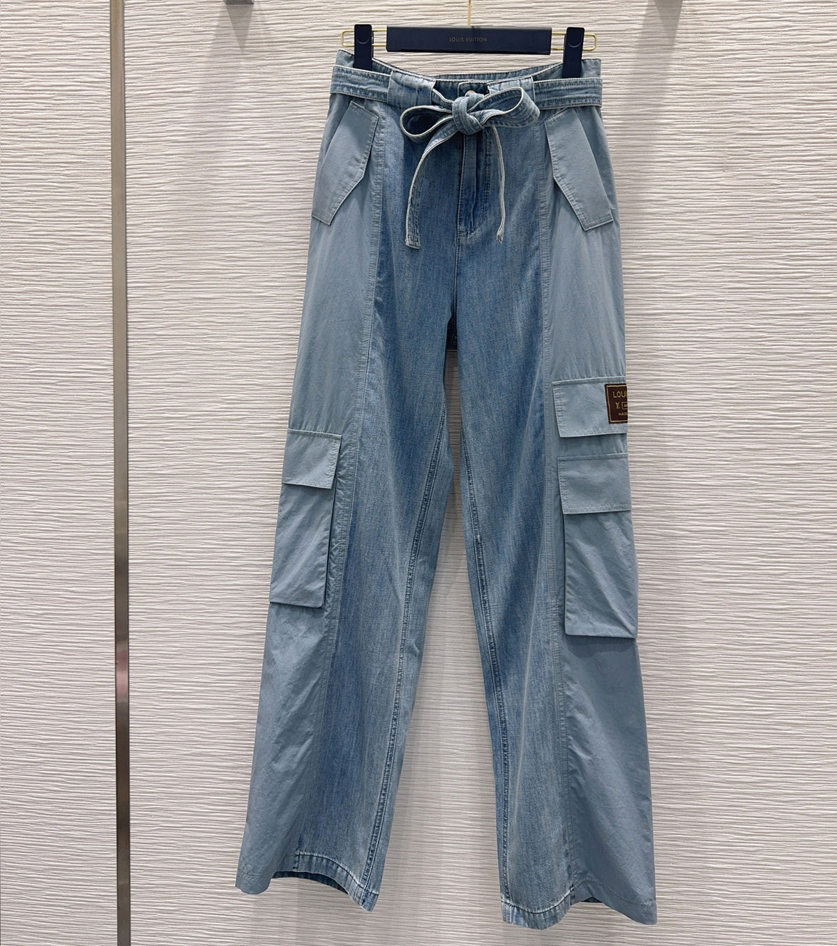 Utility Pocket Washed Denim Jeans
