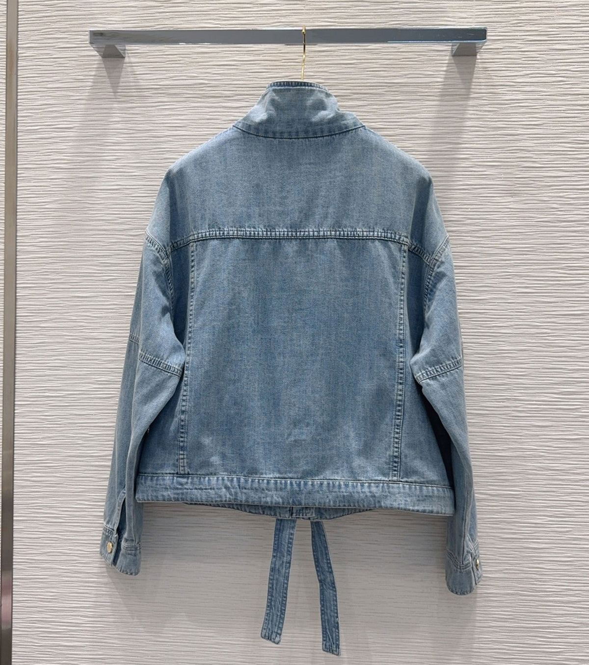 Utility Pocket Washed Denim Jacket