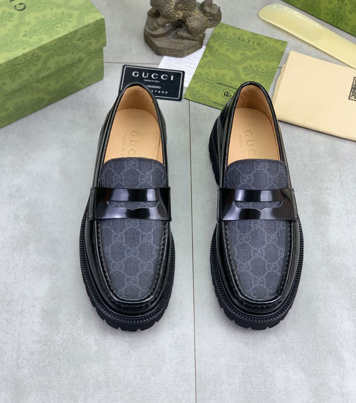 Leather loafers