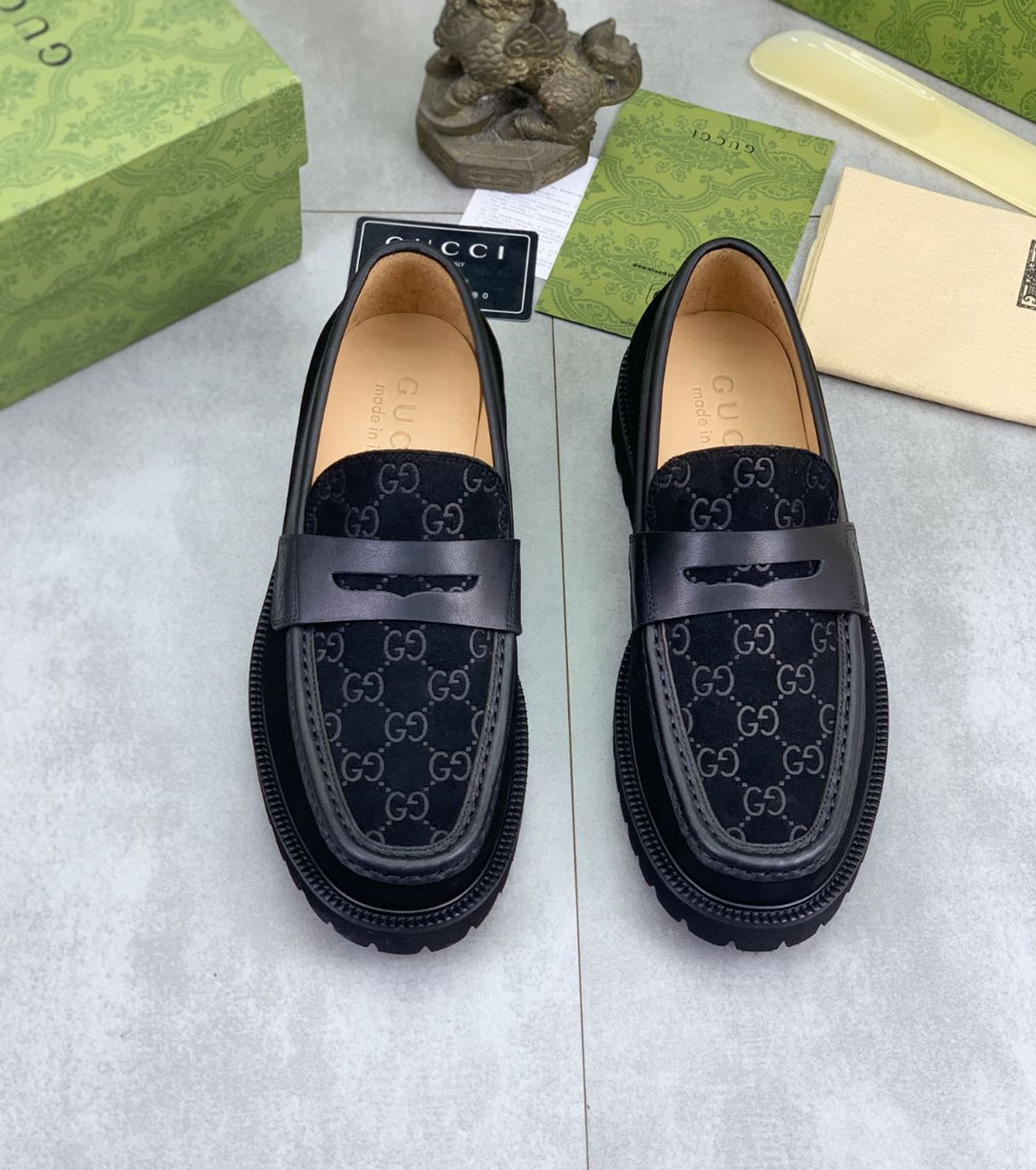 Leather loafers