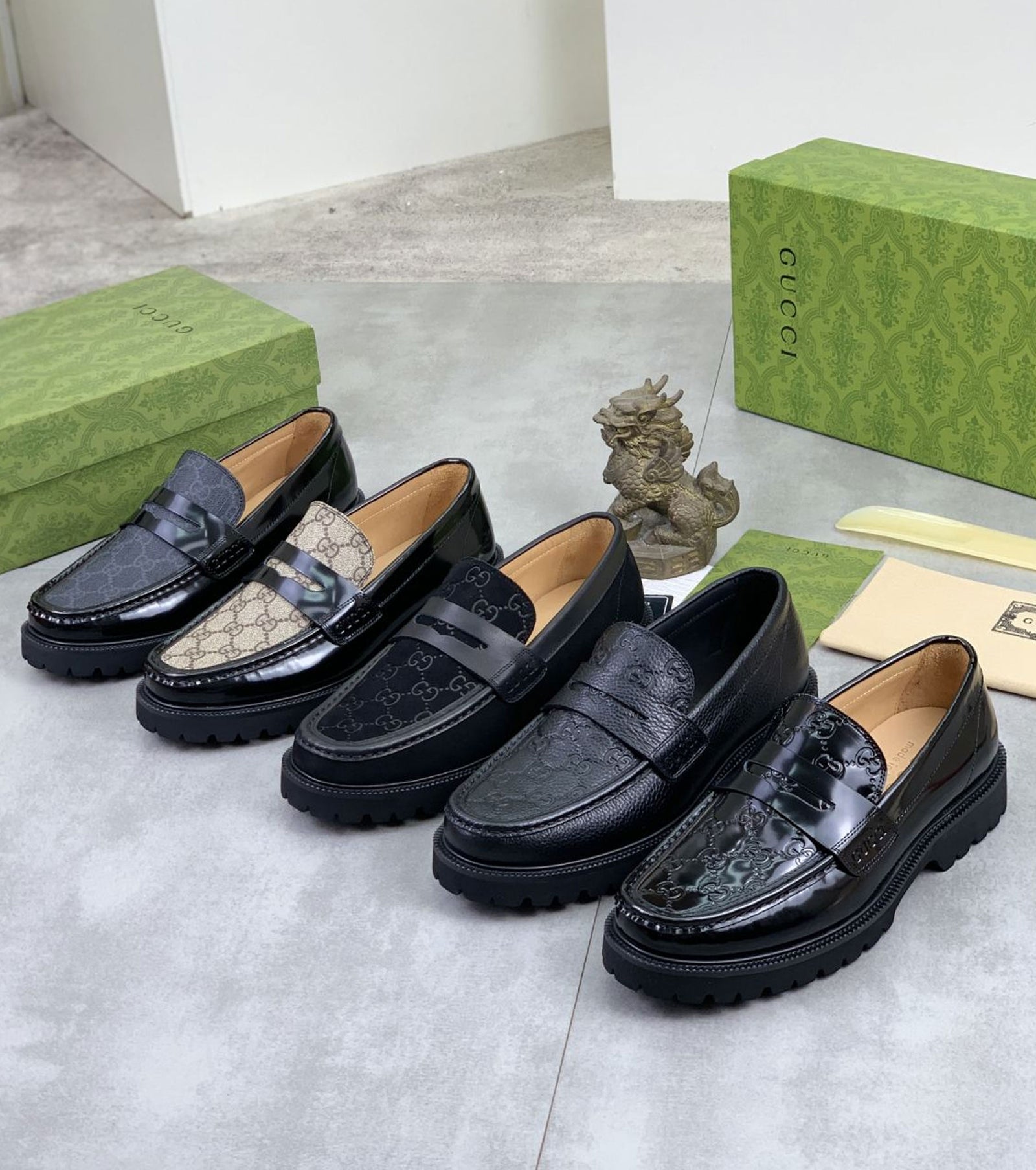 Leather loafers