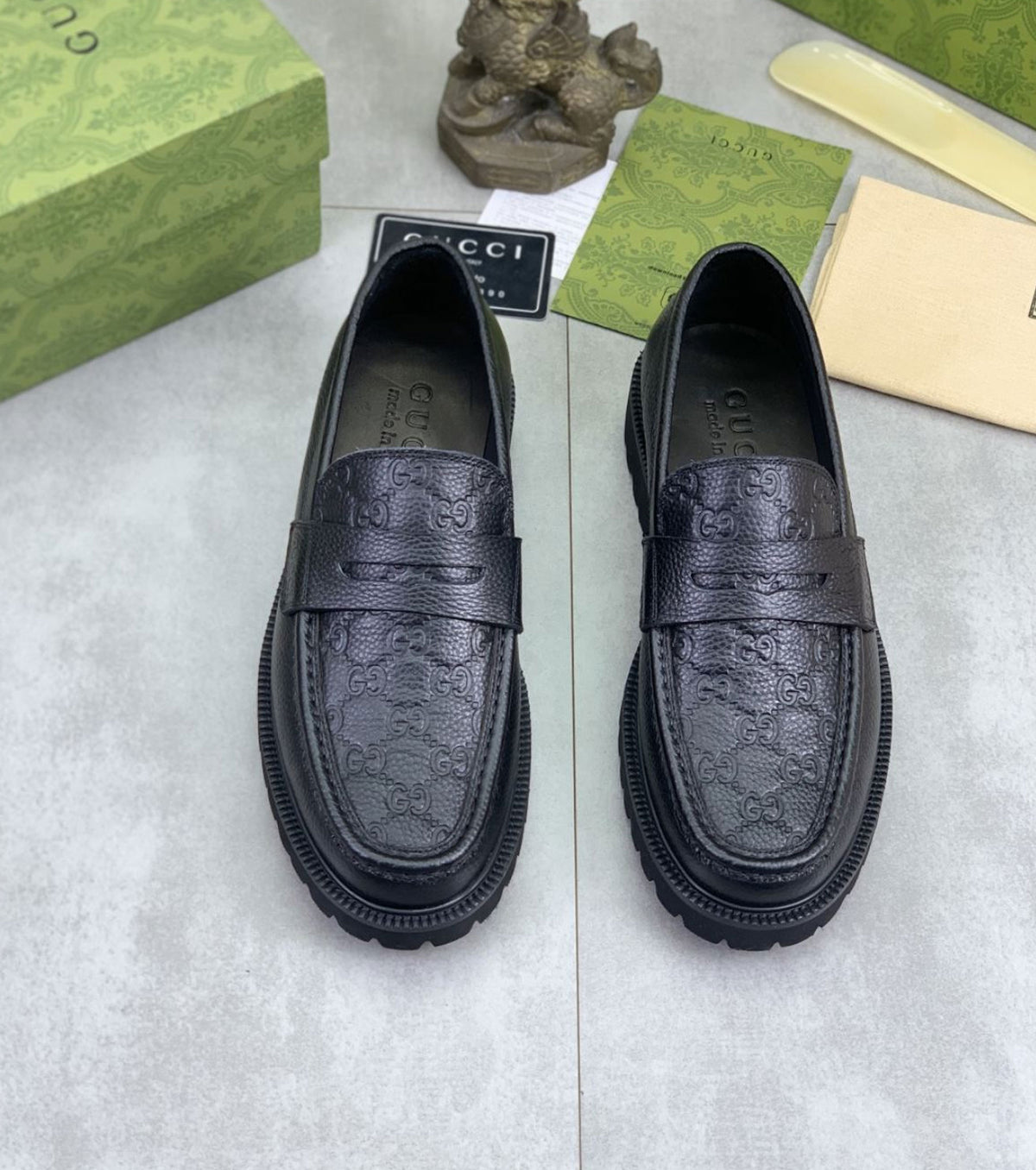 Leather loafers