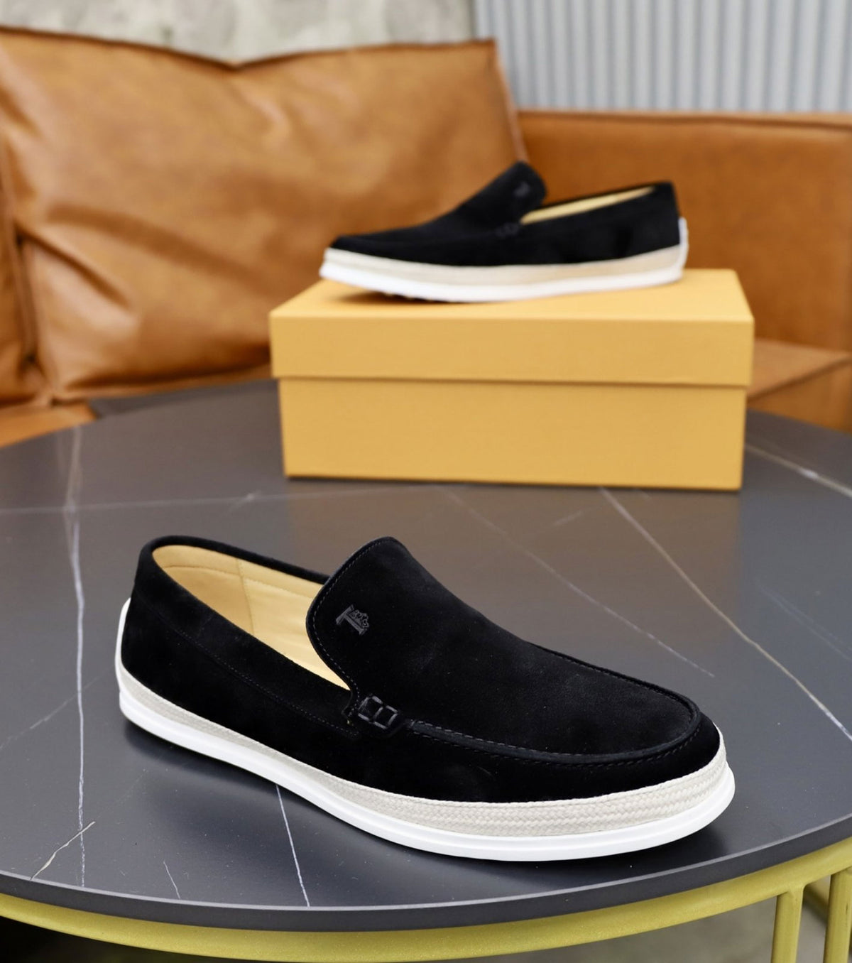 Suede loafers