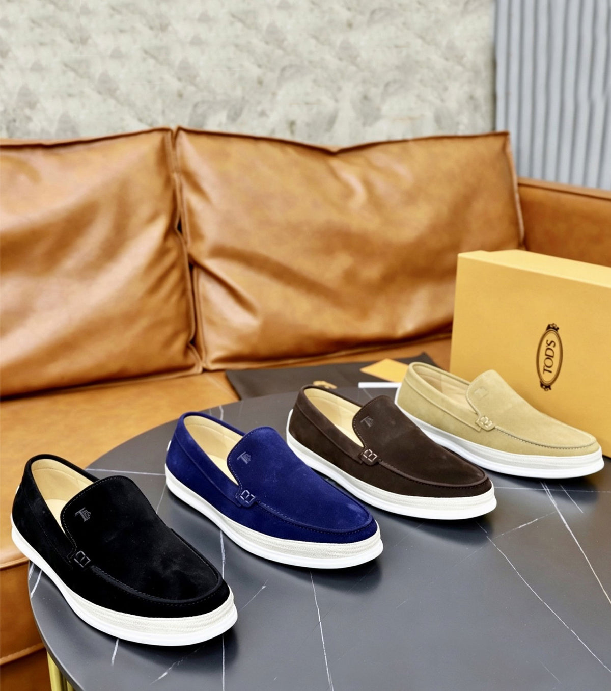 Suede loafers