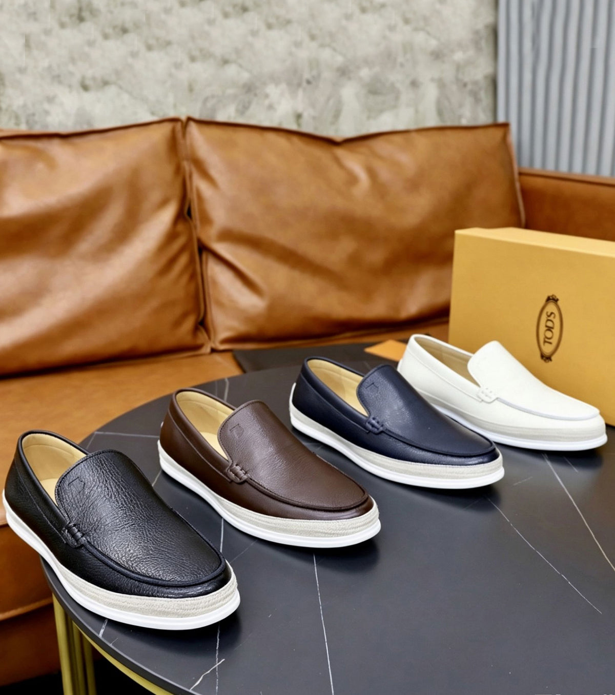 Leather loafers