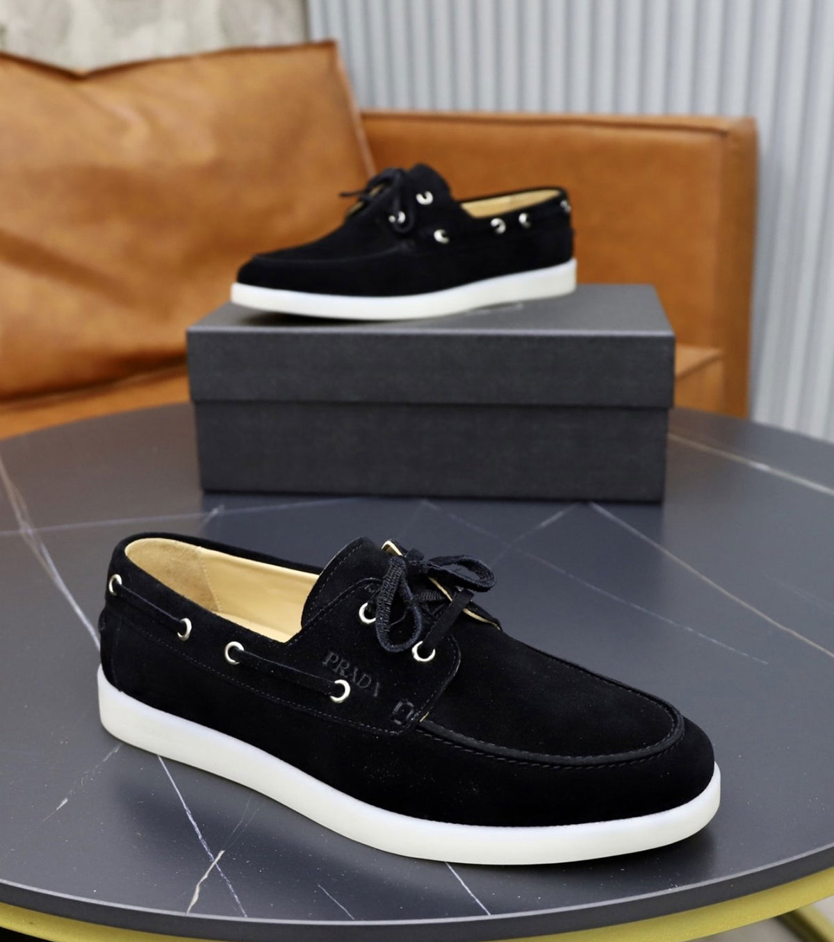 Suede loafers