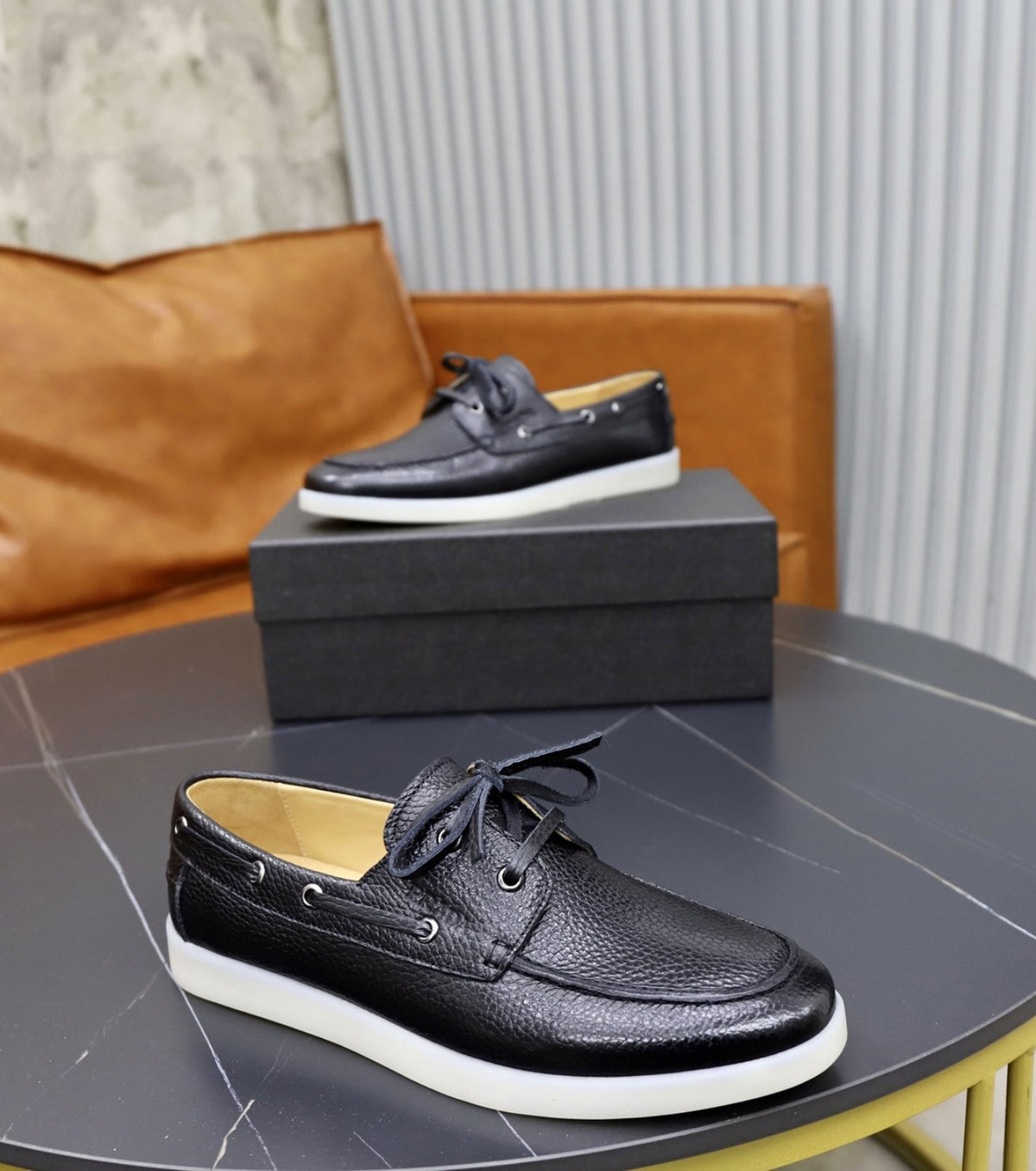 Leather loafers