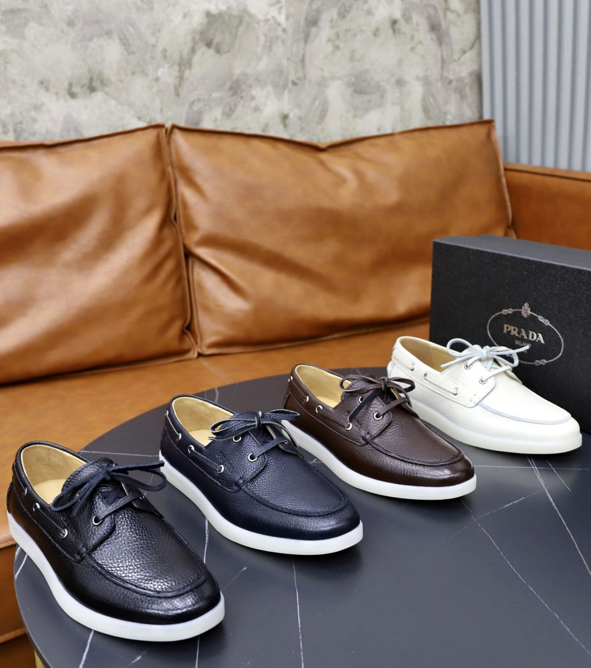 Leather loafers