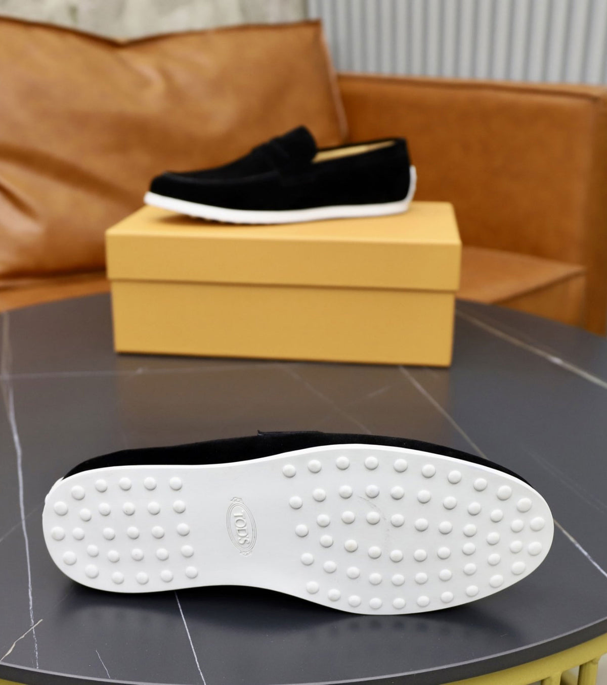 Suede loafers