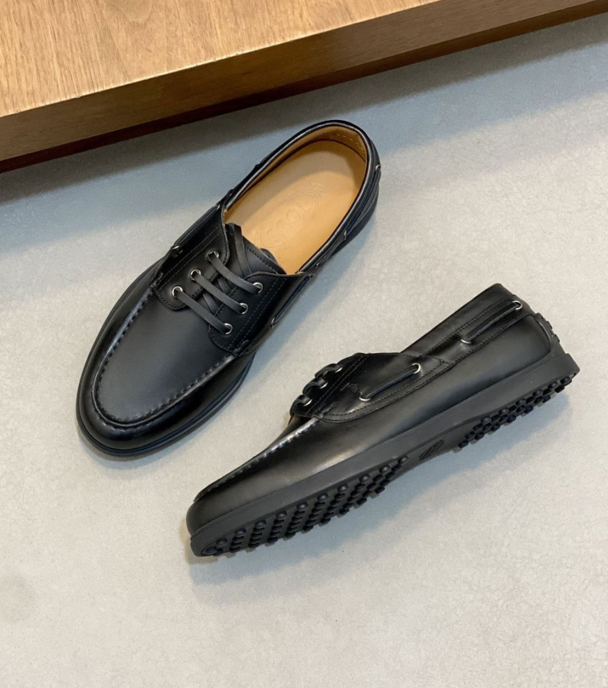 Leather loafers