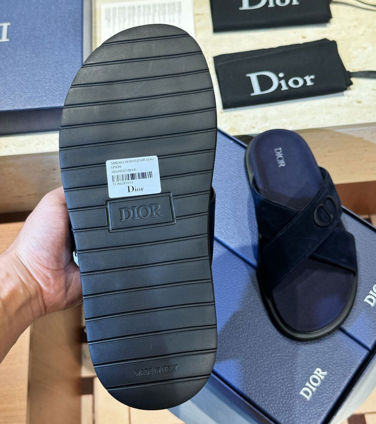 Suede sandal