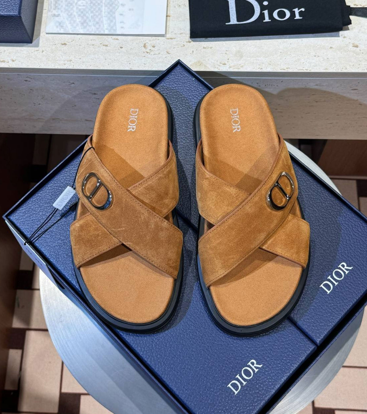 Suede sandal