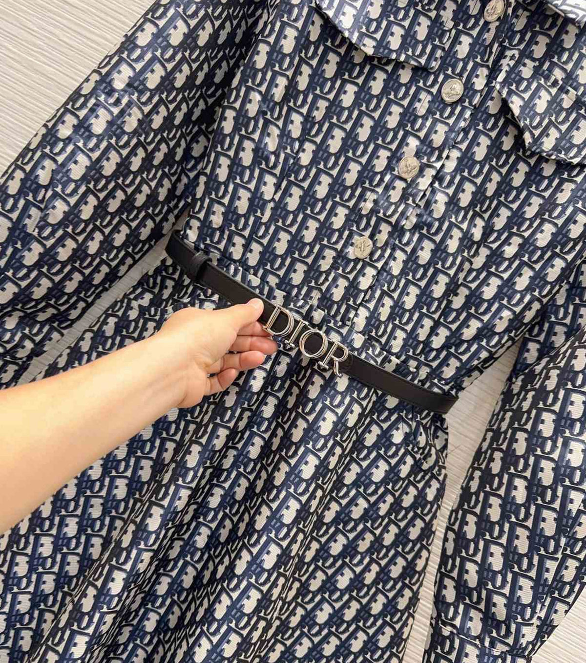 Oblique dress