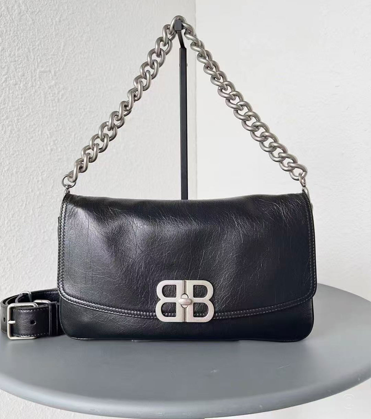 BB Soft Small Flap leather shoulder bag