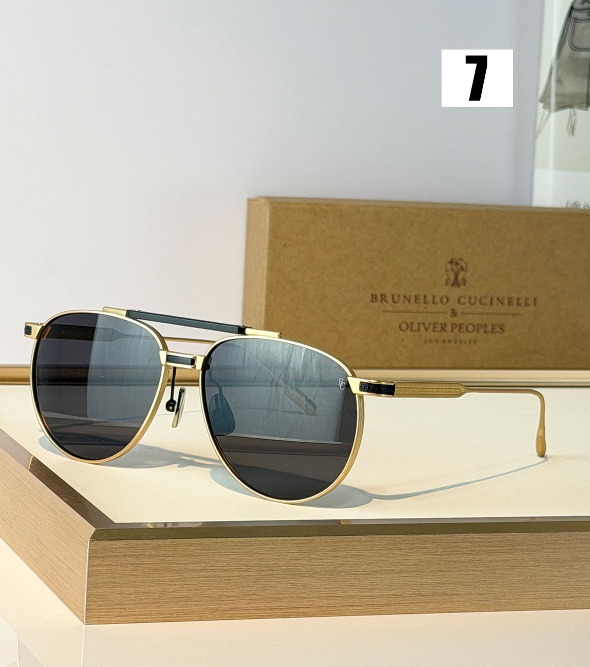 Aviator-style metal sunglasses