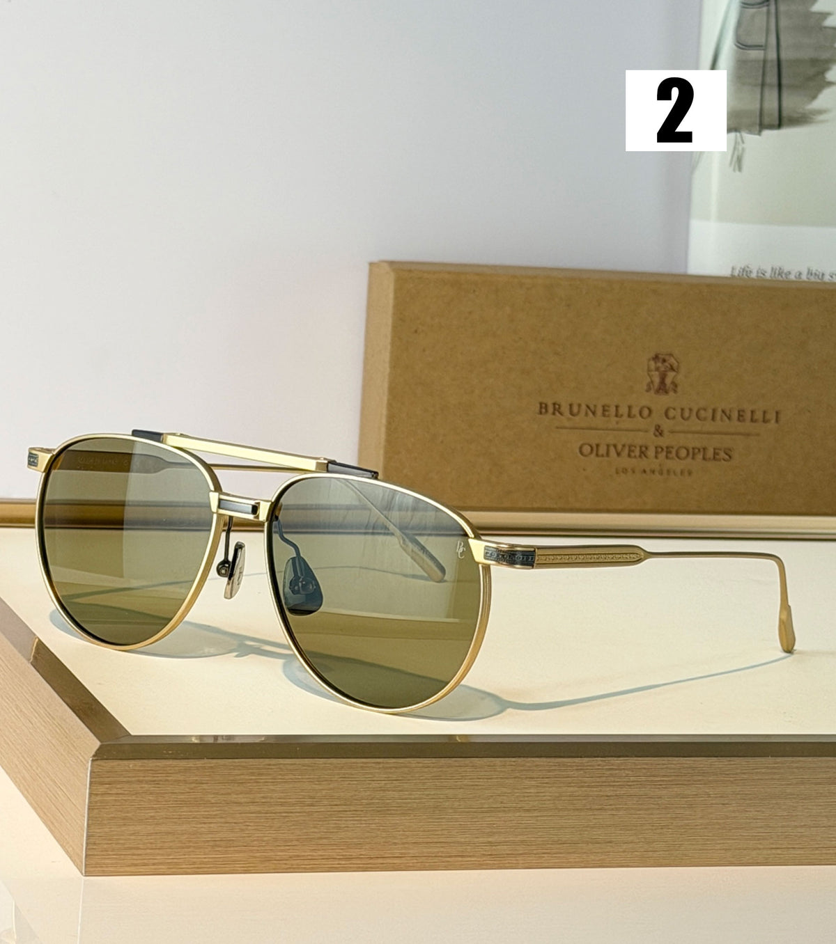 Aviator-style metal sunglasses
