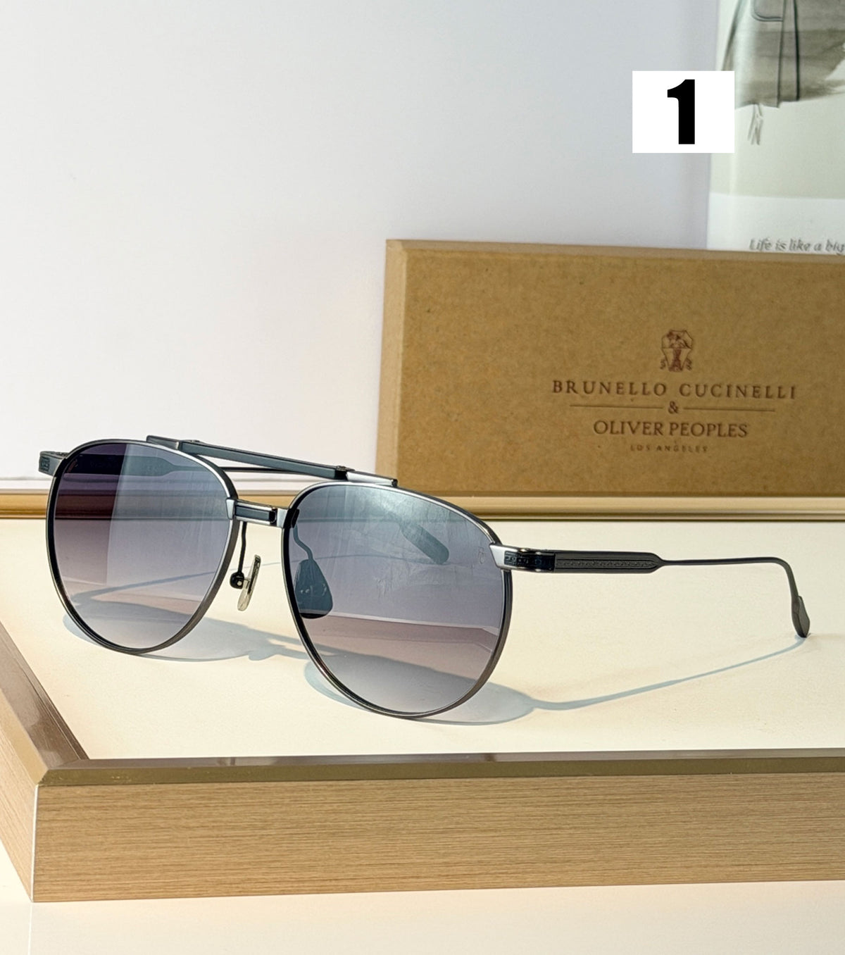 Aviator-style metal sunglasses