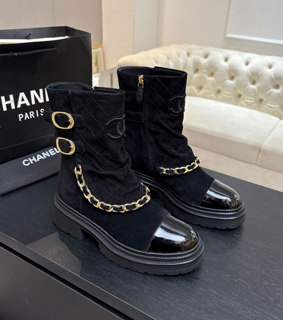 Leather boots